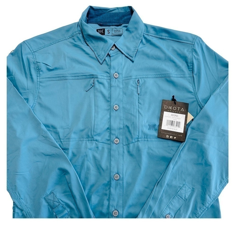 Dakota‎ Grizzly Boone Long Sleeve Shirt Mens S Athletic Fishing PGA Outdoors BKE - Picture 2 of 6
